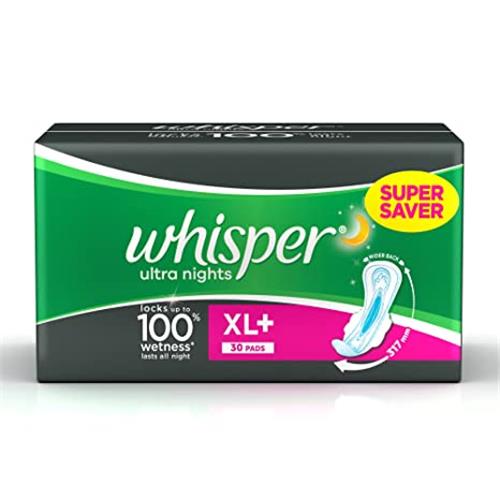 WHISPER ULTRA NIGHTS XL+ 30PADS